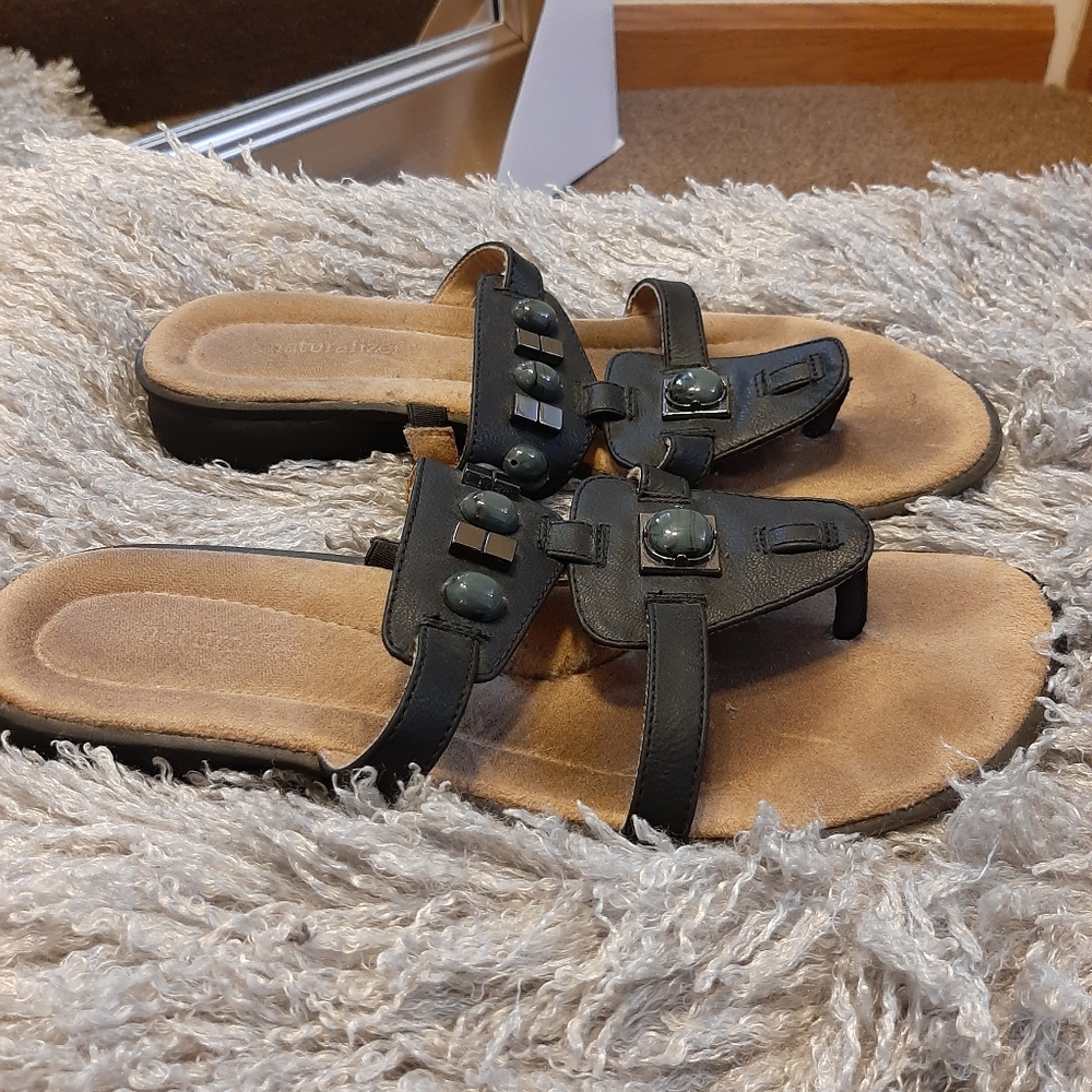 Naturalizer beaded sandals. Used . Size 8